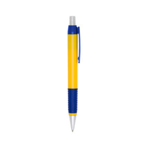Foto Caneta Plástica MTB 511 Amarela Imagem Azul (1)