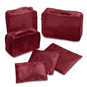 Foto Kit Necessaire 6 Peças MTB 18538 Imagem Vinho (1)