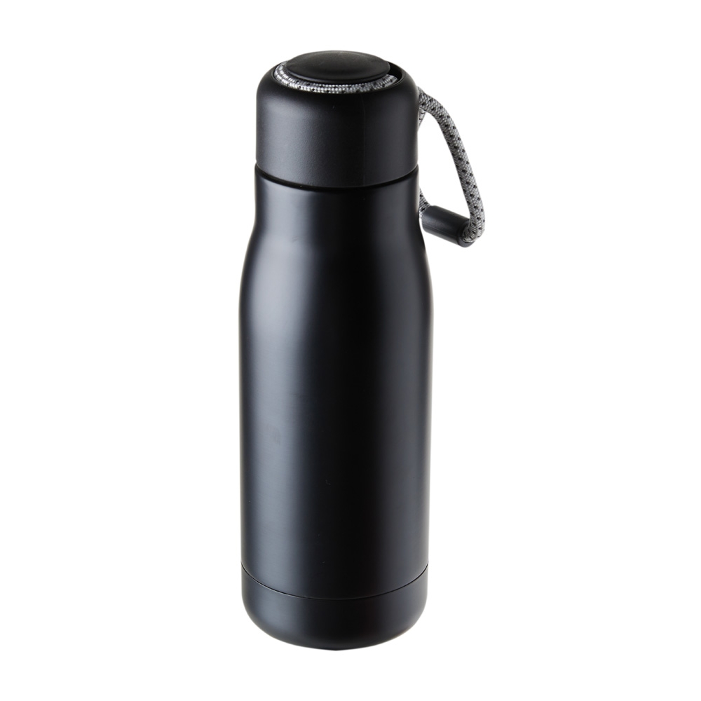 Garrafa Parede Dupla 420ml JR 18723 | ampa plástica com corda para transporte embutida.