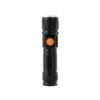 Lanterna com Zoom de Regulagem JR 1398 | três estágios de iluminação, material metálico. Acompanha cordão de nylon e cabo USB-V8.