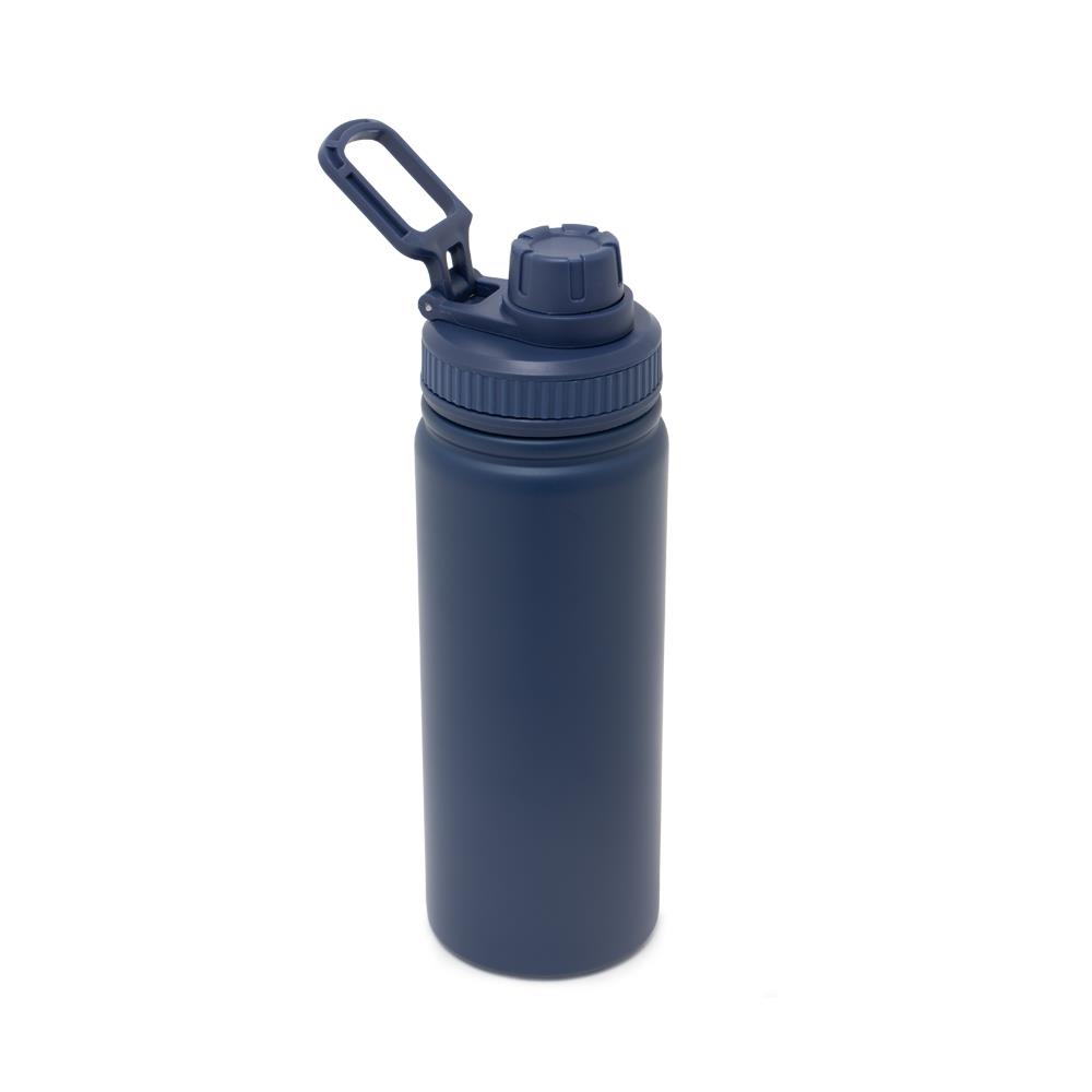 Garrafa Térmica Inox com Capacidade de 570ml JR 14976 | parede dupla com capacidade para 570ml. Tampa com alça para transporte e tampa de proteção para o bocal.