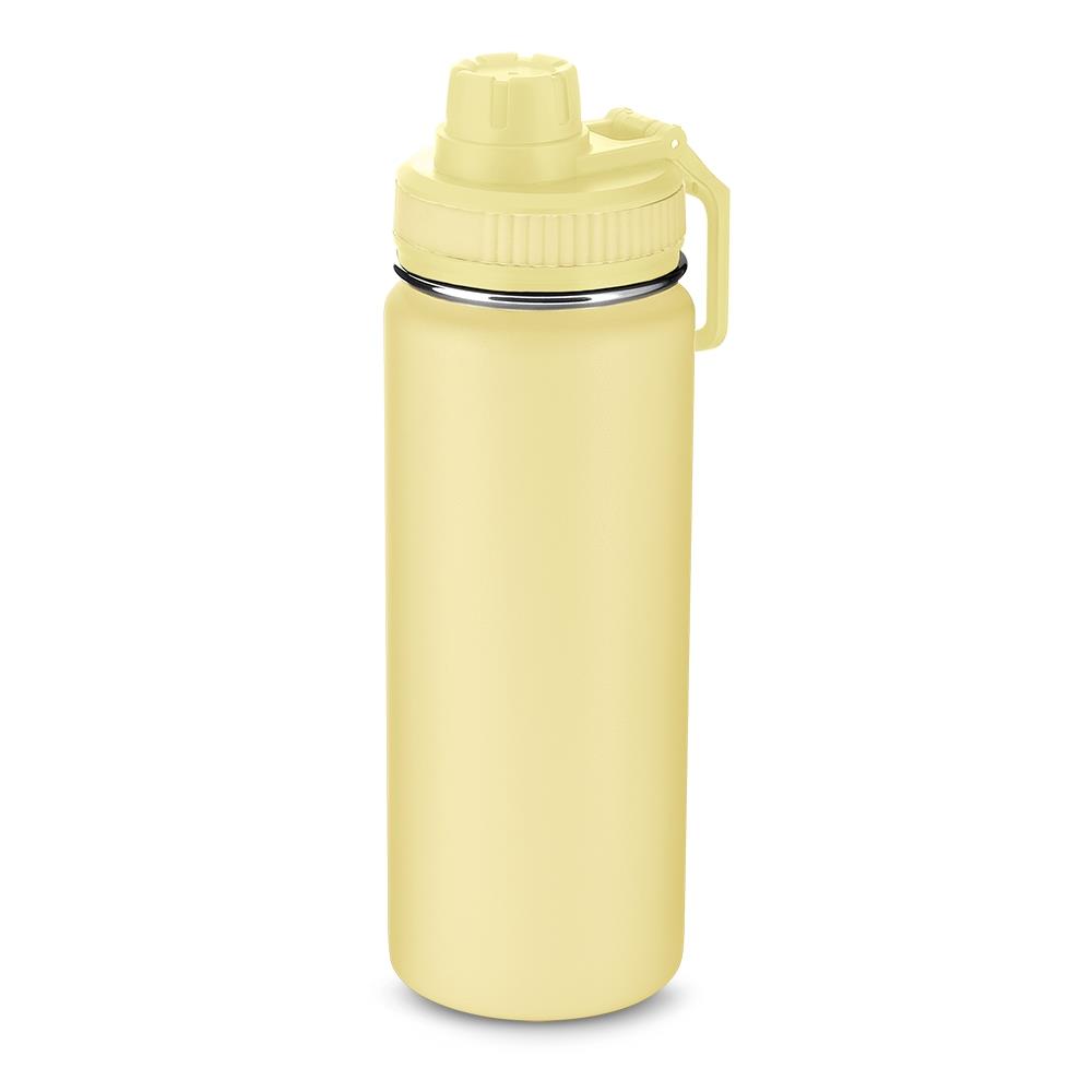 Garrafa Inox com Tampa Rosqueável 780ml JR 14996 | alça de plástico e anel de silicone para vedação. Pintura eletrostática.