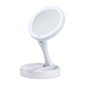 Espelho com Led Recarregável JR 1123 | Acompanha antiderrapantes emborrachados.