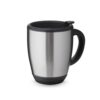 Caneca Inox com Pegador de Plástico JR 15017 | Possui tampa com vedação, bocal com trava de segurança e pegador de plástico.